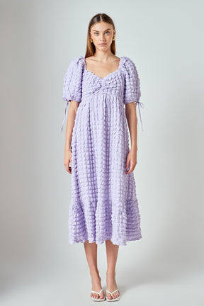 ENDLESS ROSE - Bubble Puff Sleeve Maxi Dress - DRESSES available at Objectrare