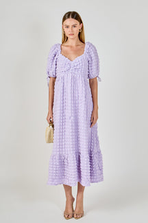 ENDLESS ROSE - Bubble Puff Sleeve Maxi Dress - DRESSES available at Objectrare