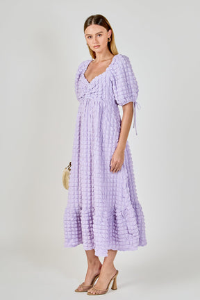 ENDLESS ROSE - Bubble Puff Sleeve Maxi Dress - DRESSES available at Objectrare