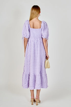 ENDLESS ROSE - Bubble Puff Sleeve Maxi Dress - DRESSES available at Objectrare