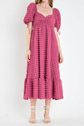 Endless Rose - Bubble Puff Sleeve Maxi Dress