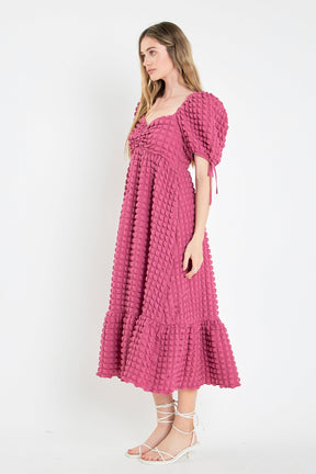 Endless Rose - Bubble Puff Sleeve Maxi Dress