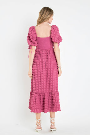 Endless Rose - Bubble Puff Sleeve Maxi Dress