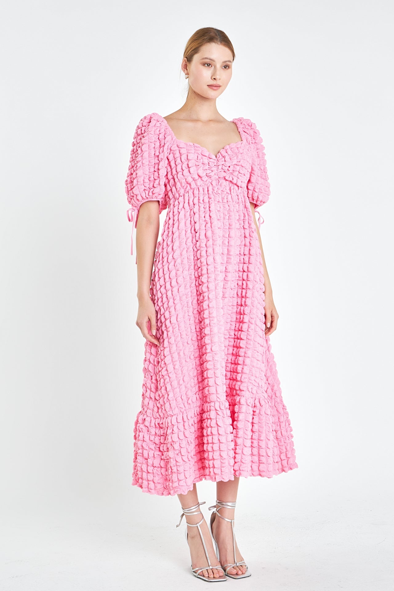 Endless Rose - Bubble Puff Sleeve Maxi Dress