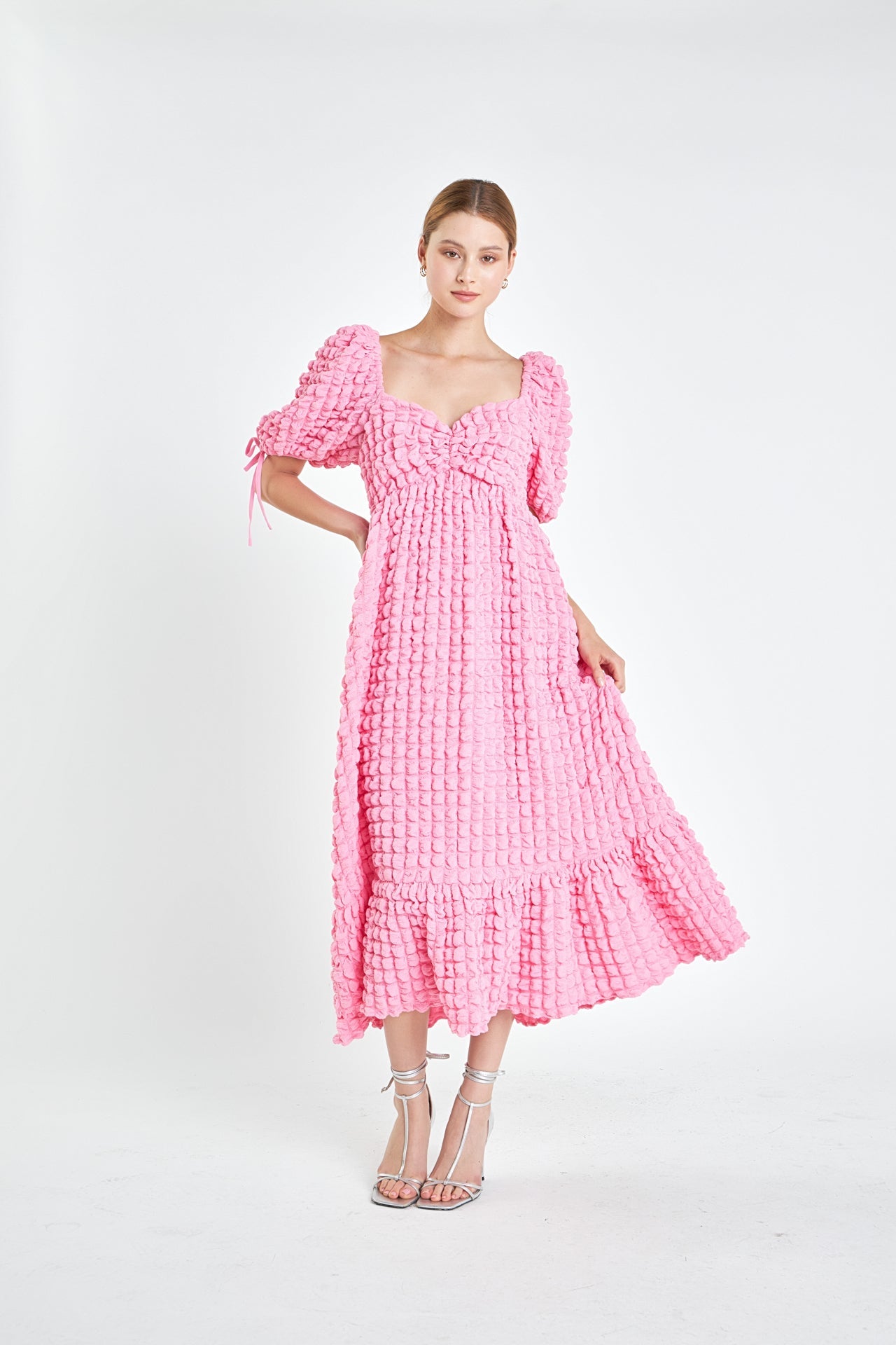 Endless Rose - Bubble Puff Sleeve Maxi Dress