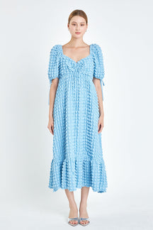 Endless Rose - Bubble Puff Sleeve Maxi Dress