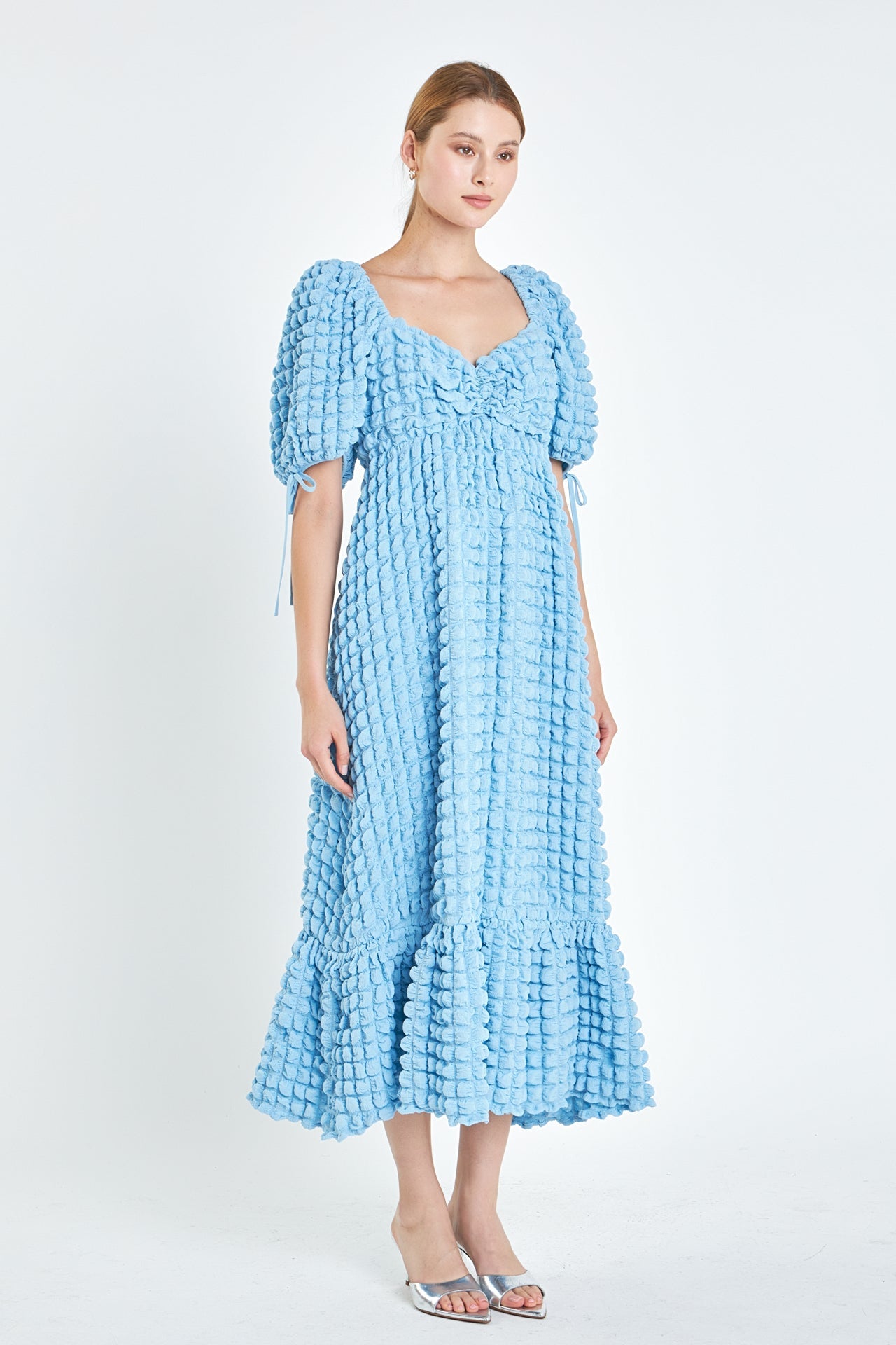 Endless Rose - Bubble Puff Sleeve Maxi Dress