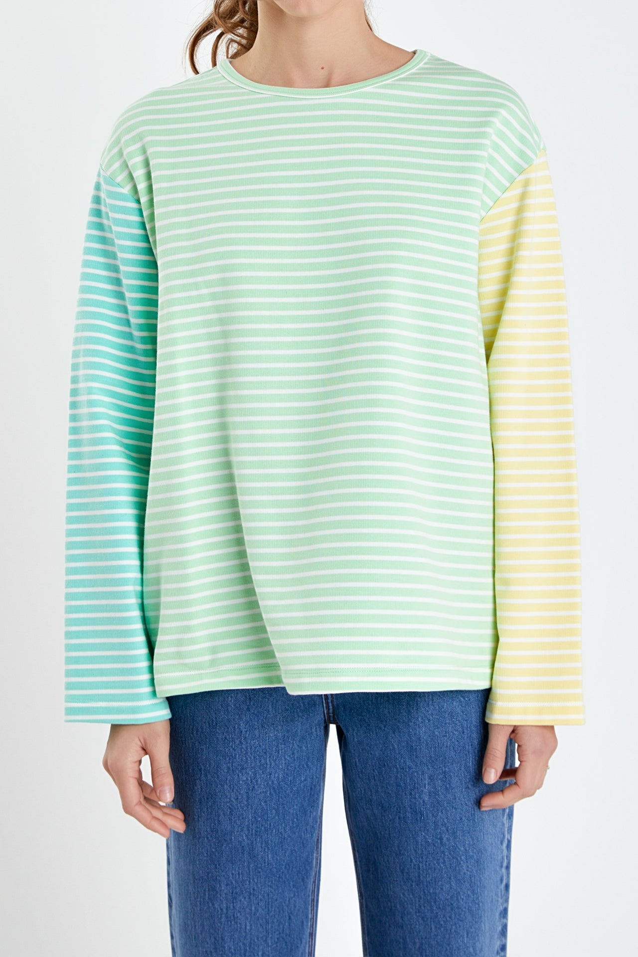 ENGLISH FACTORY - Striped Long Sleeve Shirt - TOPS available at Objectrare