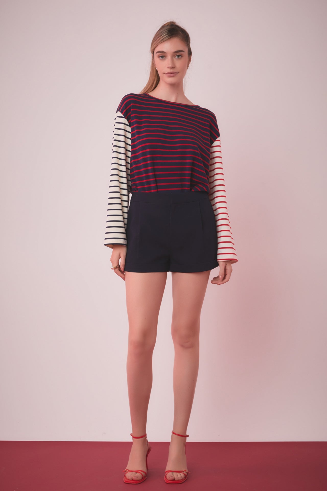 ENGLISH FACTORY - Striped Long Sleeve Shirt - TOPS available at Objectrare