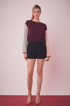 ENGLISH FACTORY - Striped Long Sleeve Shirt - TOPS available at Objectrare