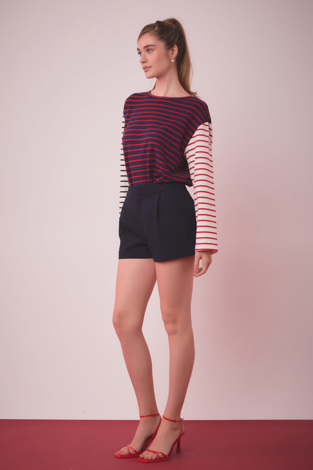 ENGLISH FACTORY - Striped Long Sleeve Shirt - TOPS available at Objectrare