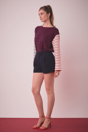 ENGLISH FACTORY - Striped Long Sleeve Shirt - TOPS available at Objectrare