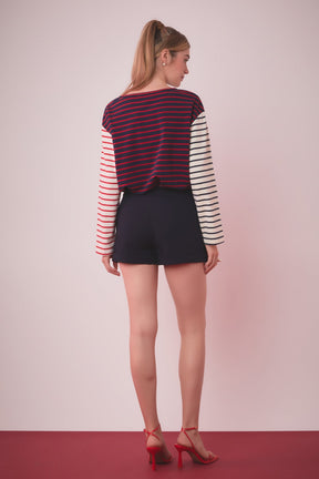 ENGLISH FACTORY - Striped Long Sleeve Shirt - TOPS available at Objectrare
