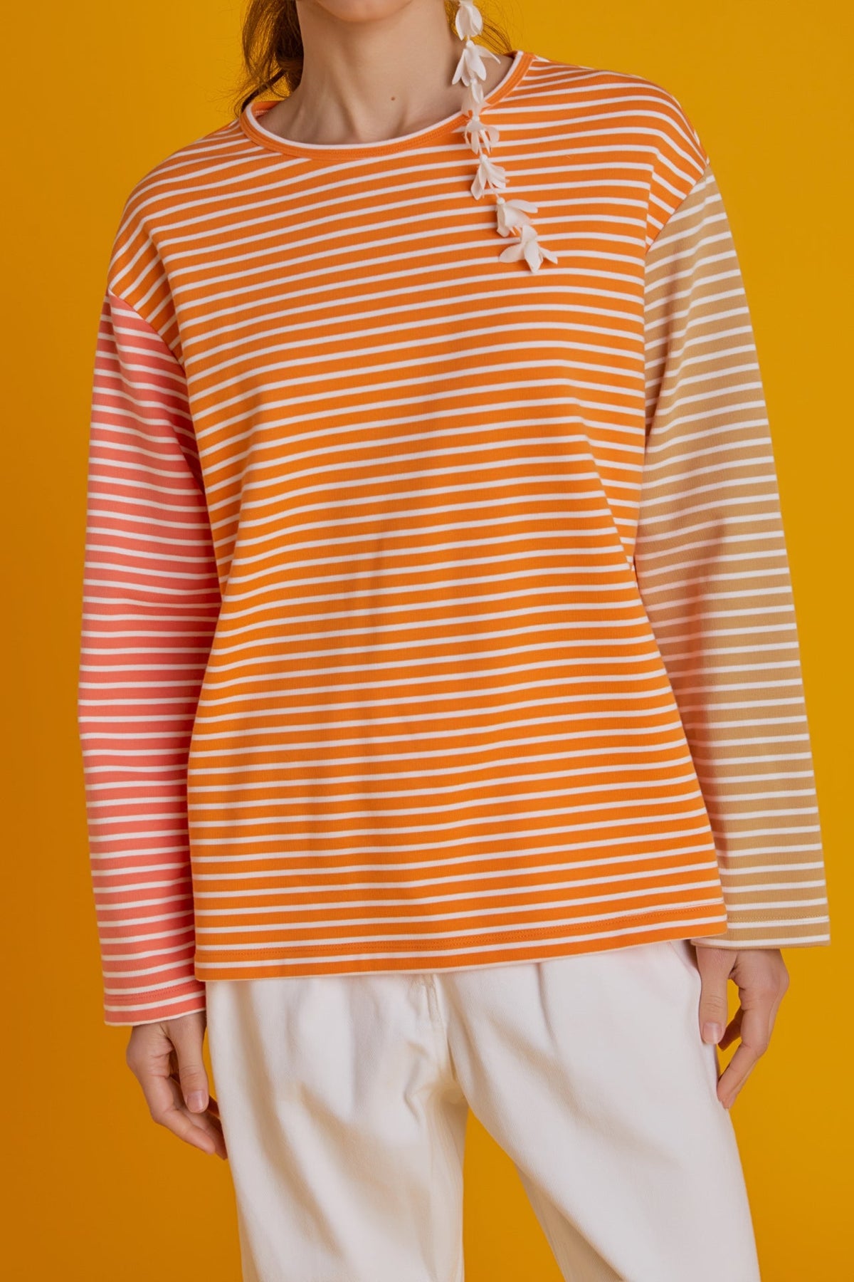 ENGLISH FACTORY - Striped Long Sleeve Shirt - TOPS available at Objectrare