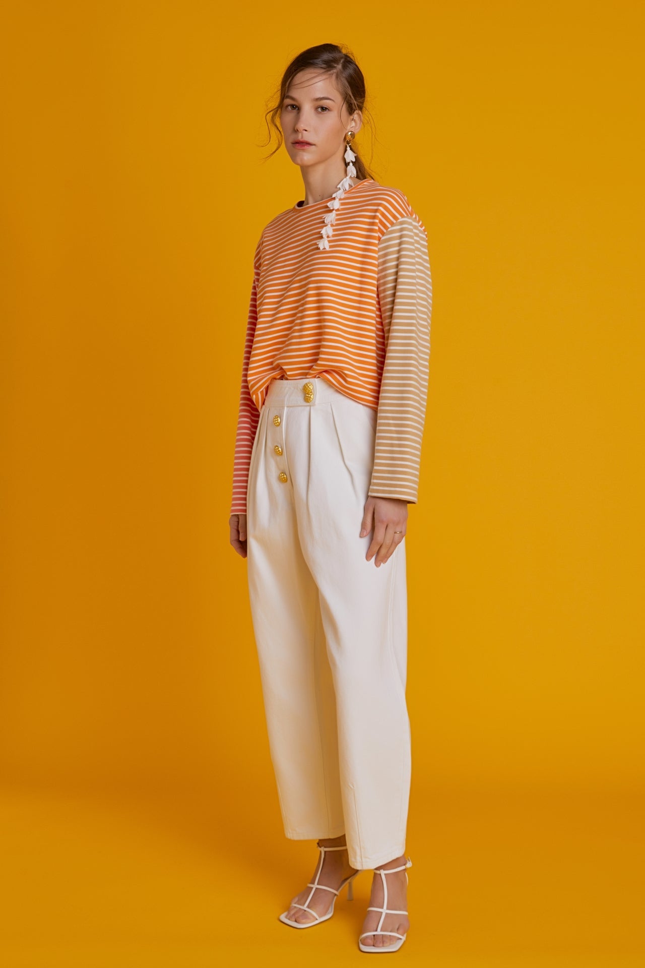 ENGLISH FACTORY - Striped Long Sleeve Shirt - TOPS available at Objectrare