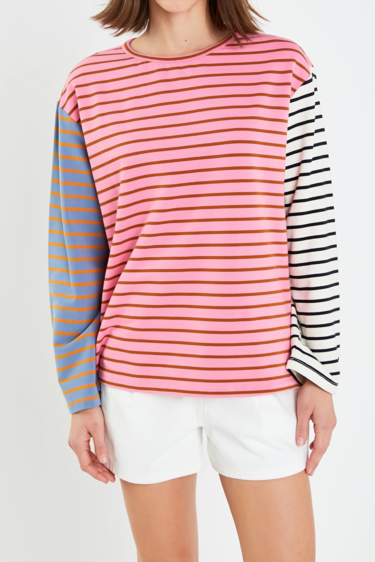 ENGLISH FACTORY - Striped Long Sleeve Shirt - TOPS available at Objectrare