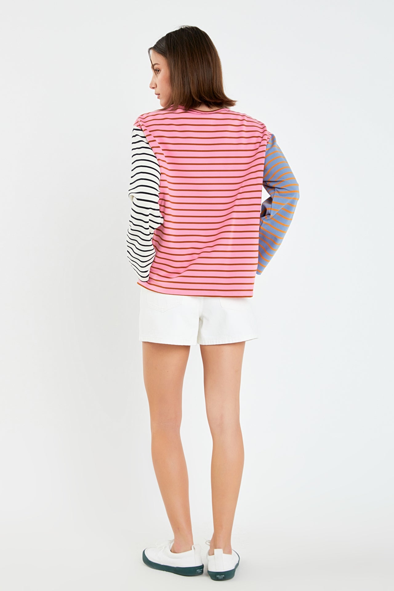 ENGLISH FACTORY - Striped Long Sleeve Shirt - TOPS available at Objectrare