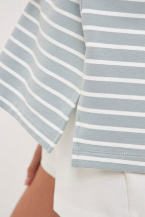ENGLISH FACTORY - Striped Long Sleeve Shirt - TOPS available at Objectrare