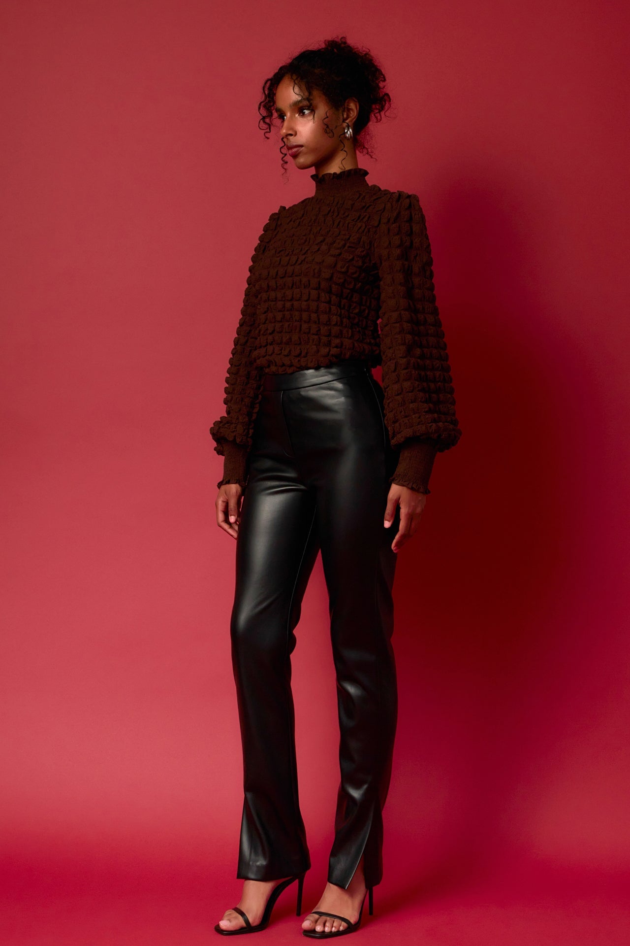 ENDLESS ROSE - Endless Rose - Mock Neck Long-Sleeve Blouse - SHIRTS & BLOUSES available at Objectrare