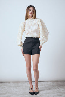 ENDLESS ROSE - Mock Neck Long-Sleeve Blouse - SHIRTS & BLOUSES available at Objectrare