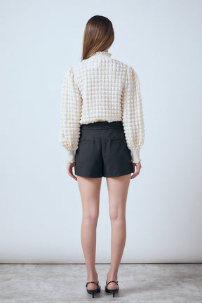 ENDLESS ROSE - Mock Neck Long-Sleeve Blouse - SHIRTS & BLOUSES available at Objectrare