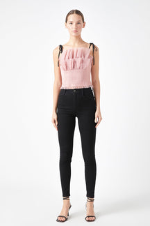 ENDLESS ROSE - Endless Rose - Tulle Cropped Top - TOPS available at Objectrare