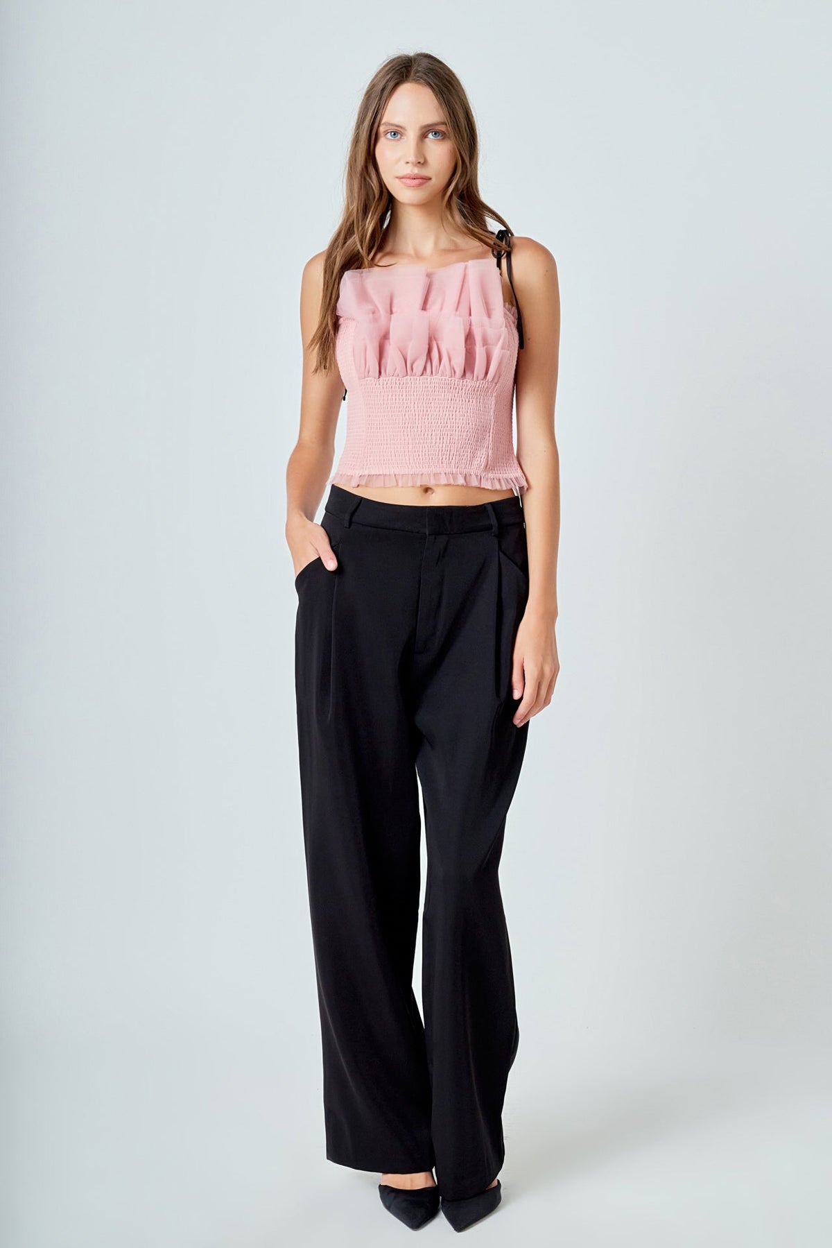 ENDLESS ROSE - Tulle Cropped Top - TOPS available at Objectrare