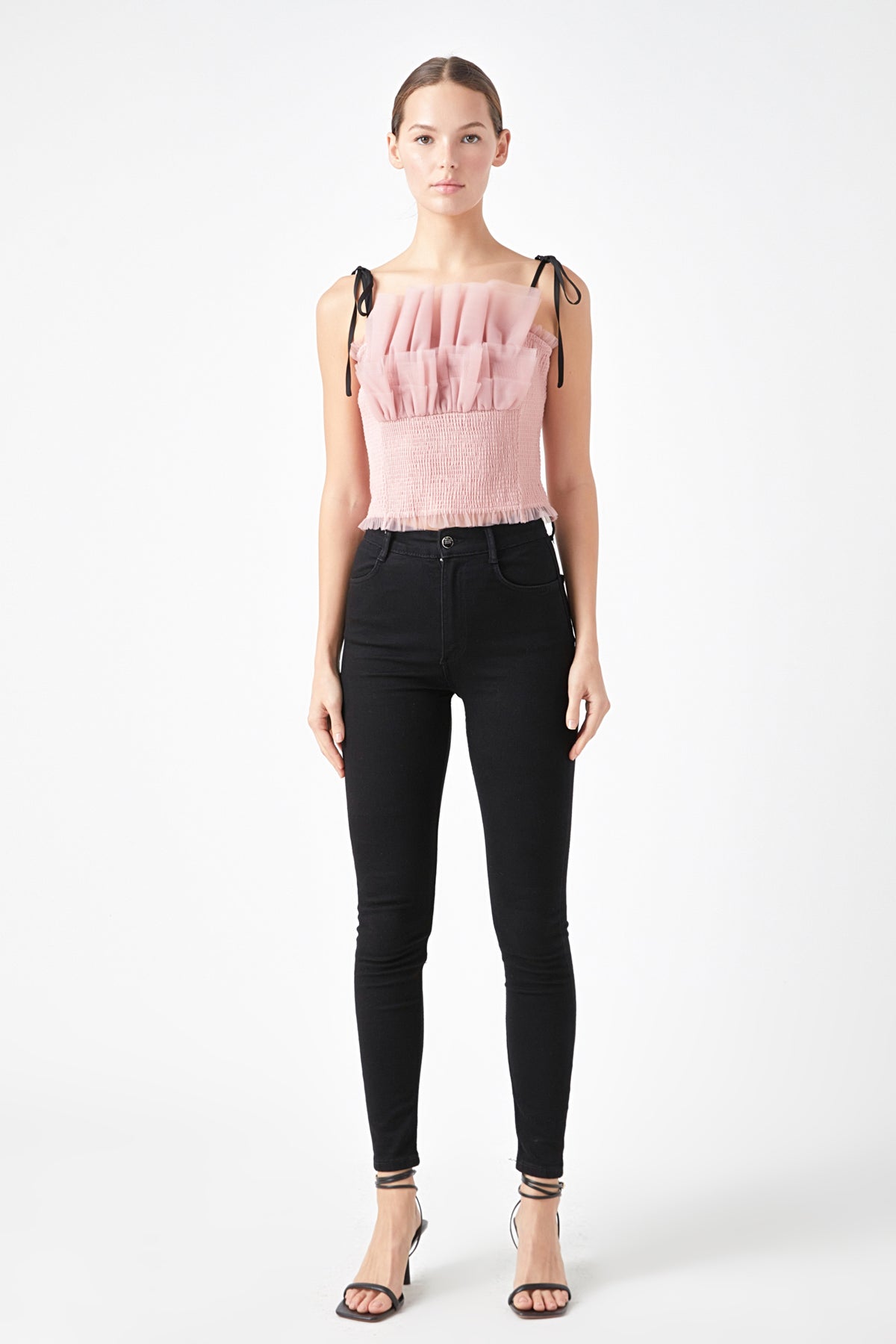 ENDLESS ROSE - Tulle Cropped Top - TOPS available at Objectrare