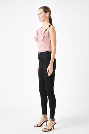 ENDLESS ROSE - Endless Rose - Tulle Cropped Top - TOPS available at Objectrare