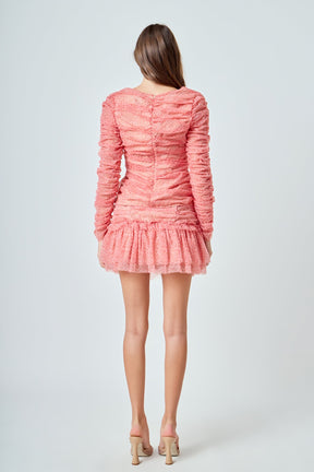 ENDLESS ROSE - Floral Tulle Long Sleeve Top - TOPS available at Objectrare