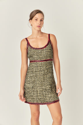 ENGLISH FACTORY - Premium Tweed Mini Dress - DRESSES available at Objectrare