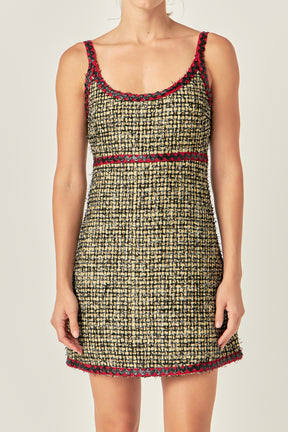 ENGLISH FACTORY - Premium Tweed Mini Dress - DRESSES available at Objectrare