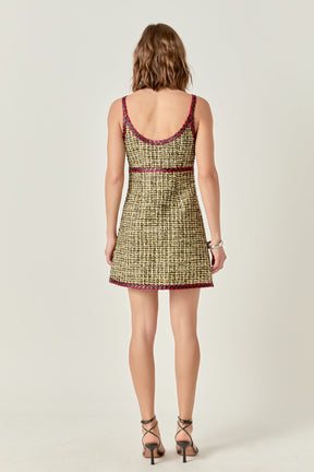 ENGLISH FACTORY - Premium Tweed Mini Dress - DRESSES available at Objectrare