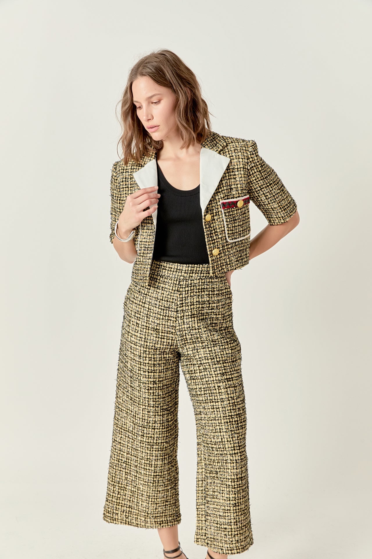 ENGLISH FACTORY - Premium Tweed Culottes - PANTS available at Objectrare