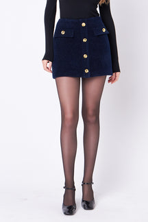 ENGLISH FACTORY - Boucle Mini Skirt - SKIRTS available at Objectrare