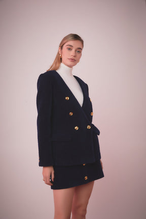 ENGLISH FACTORY - Boucle Mini Skirt - SKIRTS available at Objectrare