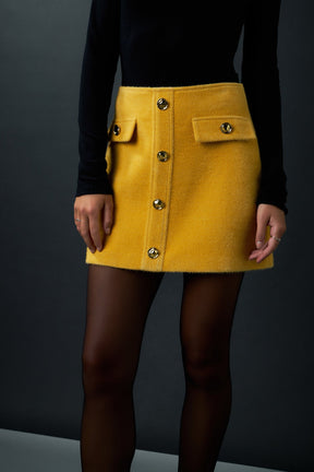 ENGLISH FACTORY - Boucle Mini Skirt - SKIRTS available at Objectrare
