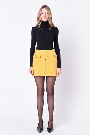 ENGLISH FACTORY - Boucle Mini Skirt - SKIRTS available at Objectrare