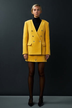 ENGLISH FACTORY - Boucle Mini Skirt - SKIRTS available at Objectrare
