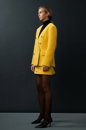 ENGLISH FACTORY - Boucle Mini Skirt - SKIRTS available at Objectrare