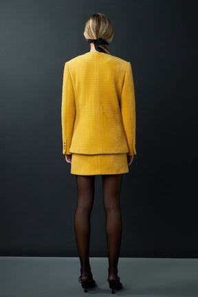 ENGLISH FACTORY - Boucle Mini Skirt - SKIRTS available at Objectrare