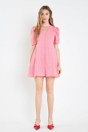 ENGLISH FACTORY - Broderie Lace Dress - DRESSES available at Objectrare