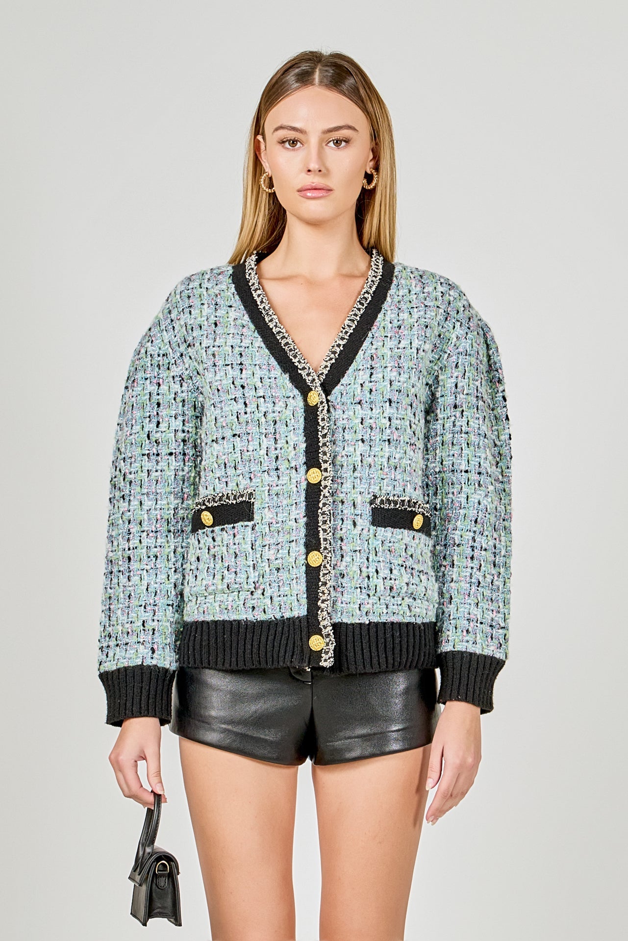 ENDLESS ROSE - Premium Boucle Cardigan - SWEATERS & KNITS available at Objectrare