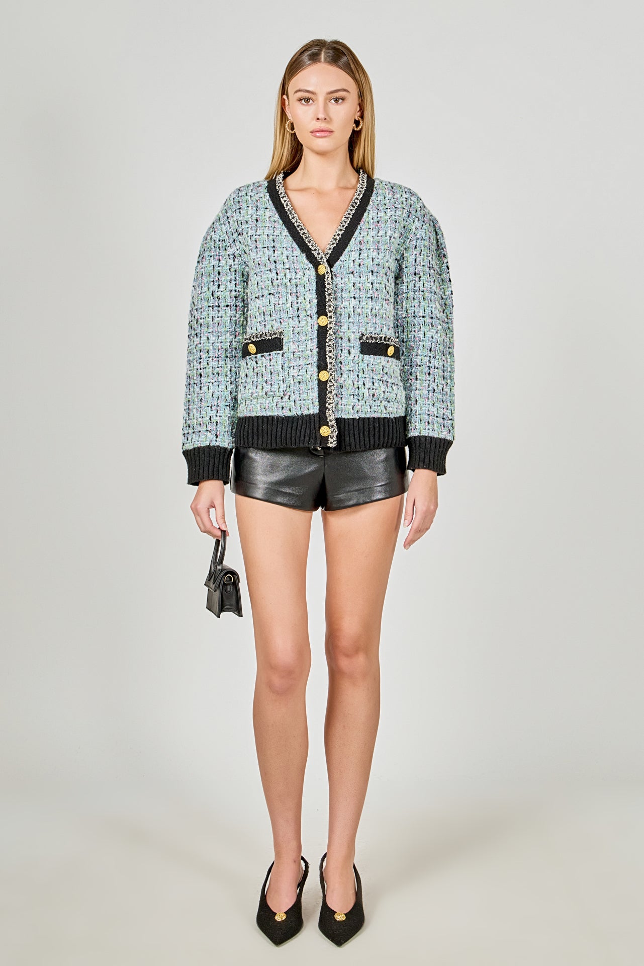 ENDLESS ROSE - Premium Boucle Cardigan - SWEATERS & KNITS available at Objectrare