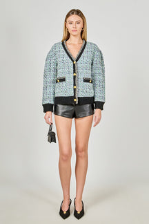 ENDLESS ROSE - Premium Boucle Cardigan - SWEATERS & KNITS available at Objectrare