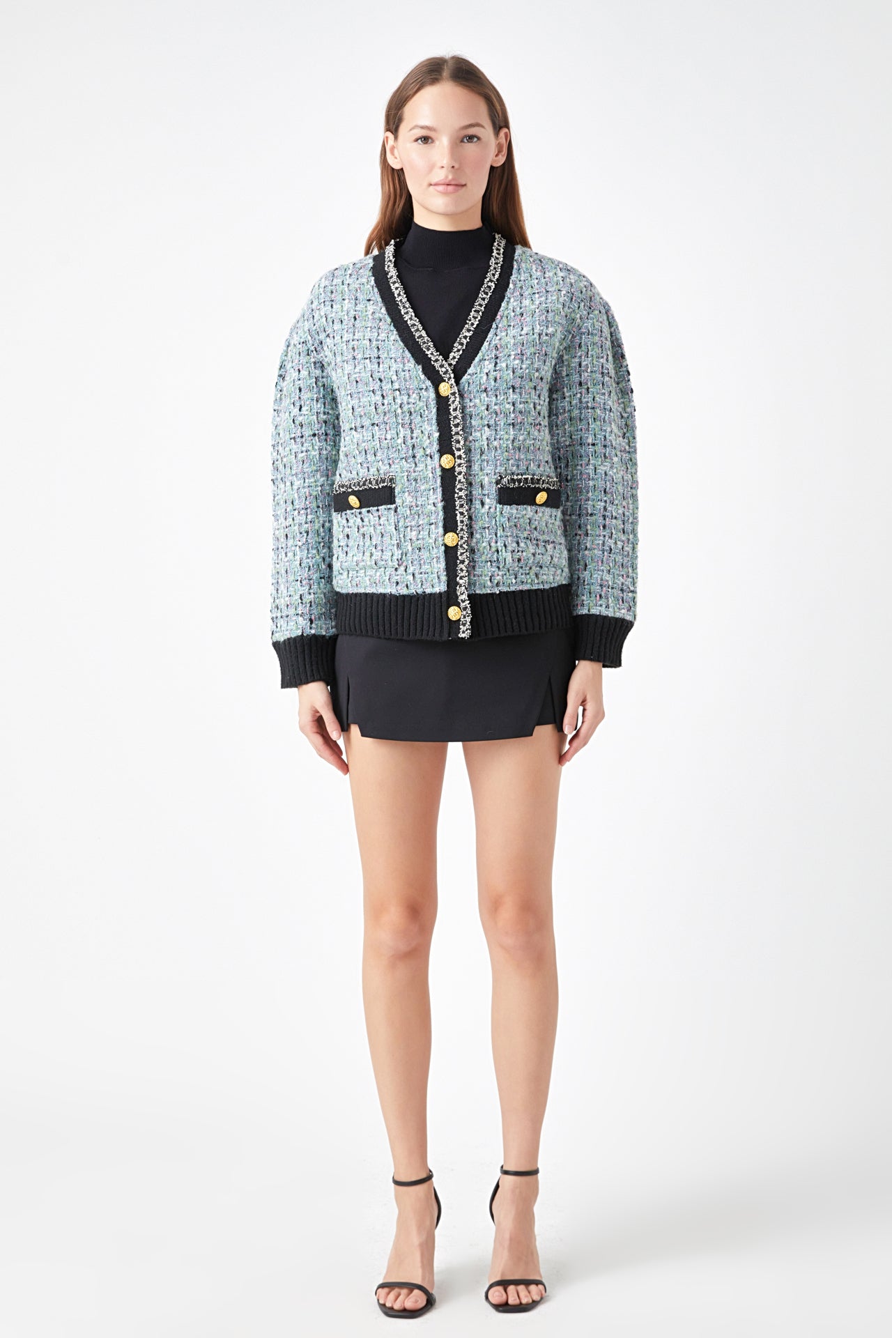 ENDLESS ROSE - Premium Boucle Cardigan - SWEATERS & KNITS available at Objectrare