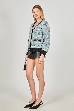 ENDLESS ROSE - Premium Boucle Cardigan - SWEATERS & KNITS available at Objectrare