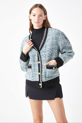 ENDLESS ROSE - Premium Boucle Cardigan - SWEATERS & KNITS available at Objectrare