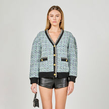 ENDLESS ROSE - Premium Boucle Cardigan - SWEATERS & KNITS available at Objectrare