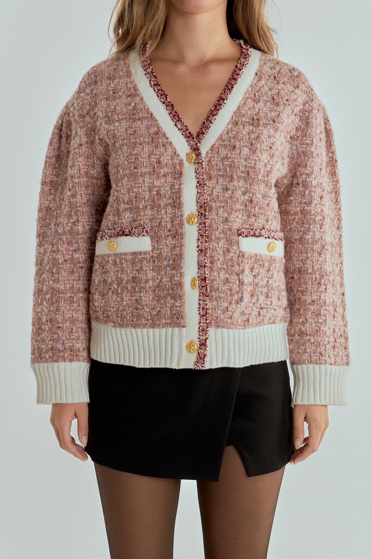 ENDLESS ROSE - Endless Rose - Premium Boucle Cardigan - SWEATERS & KNITS available at Objectrare